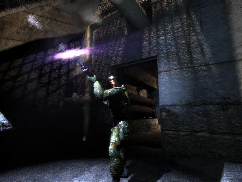 Gauss rifle in action.