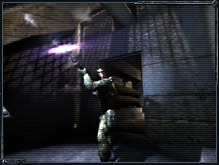 Gauss rifle in action.