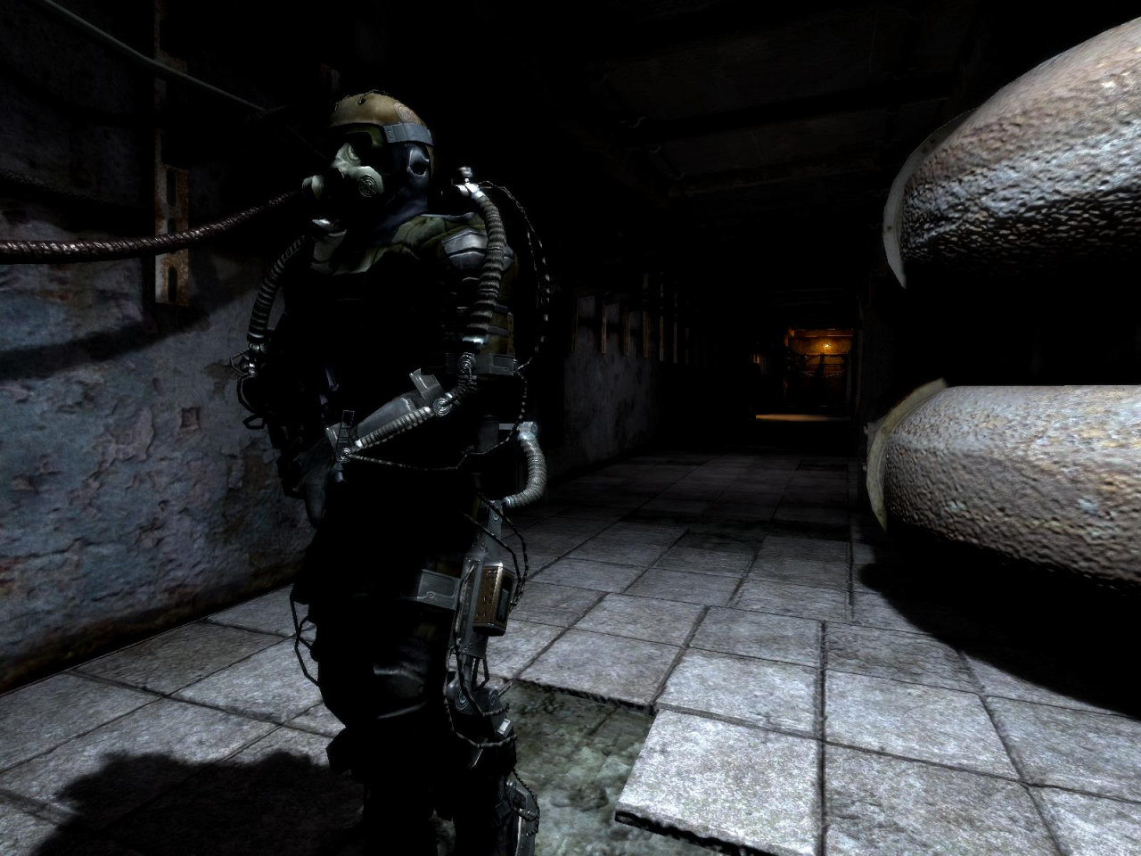 Through the dark corridors of the Zone.