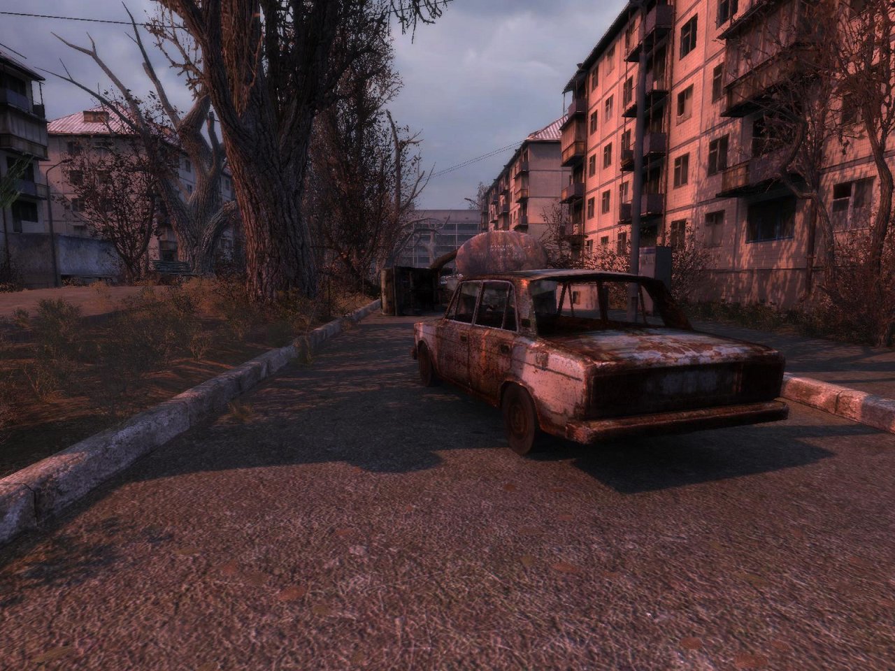 The streets of Prypjat.